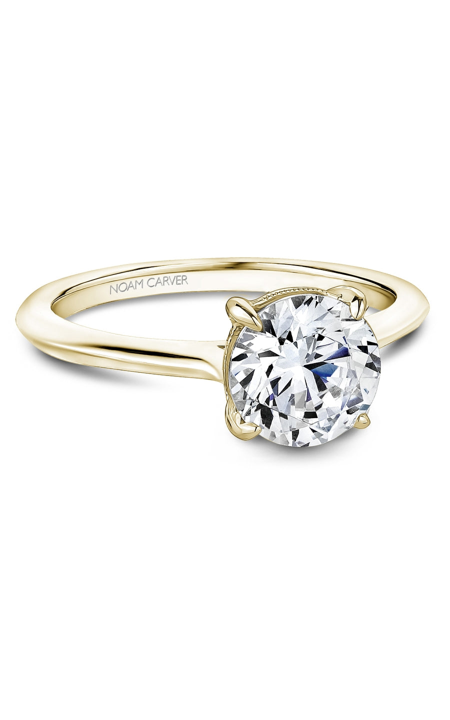 Noam Carver B523 01YA Bridal Engagement Ring - Elegant Wedding Band for Women, Perfect for Proposals, Anniversaries & Special Occasions