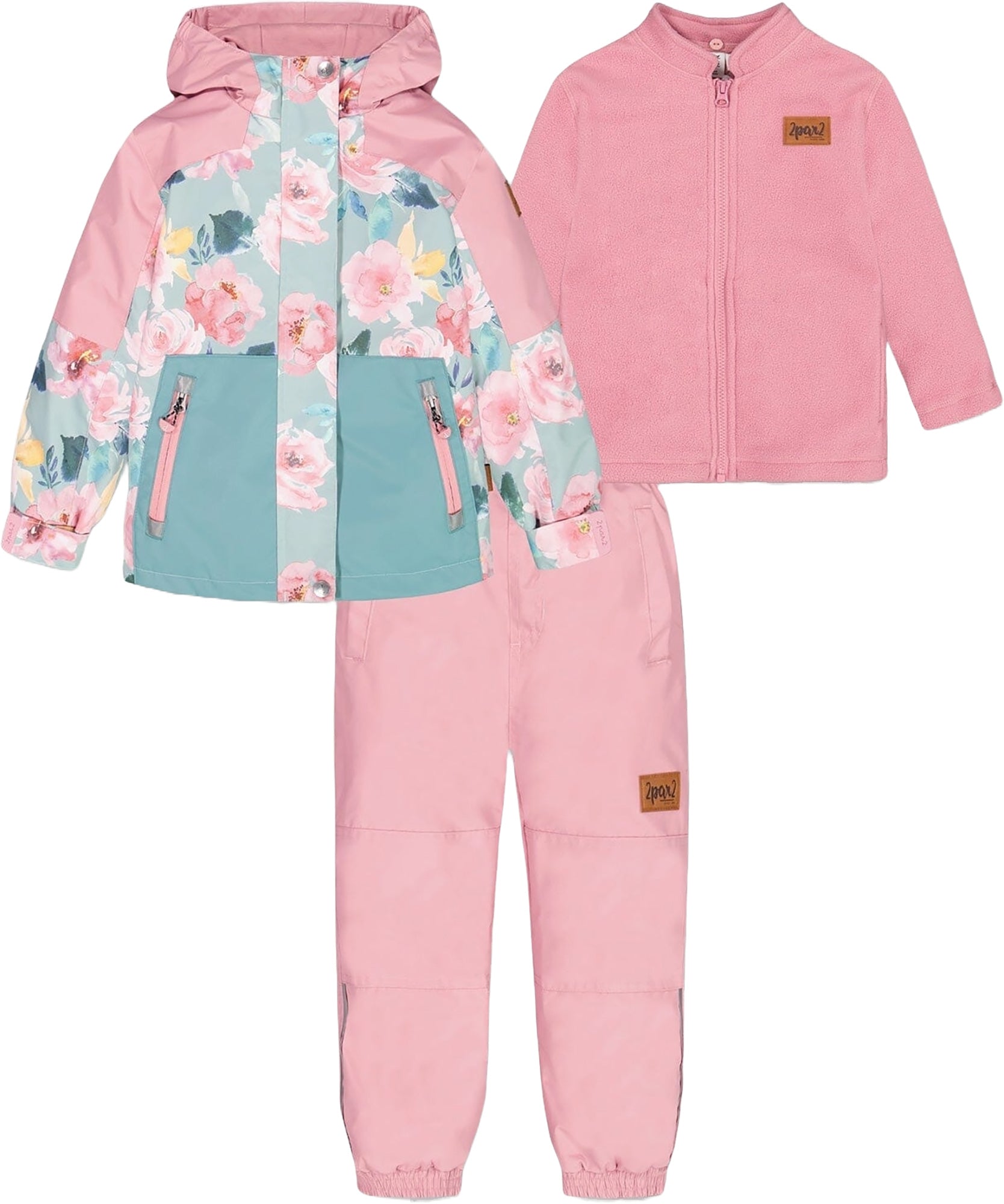 3 in 1 Kids Winter Jacket Set - Waterproof Snowsuit with Hood & Gloves for Boys & Girls - Perfect for Snow Play, Skiing & Outdoor Winter Activities