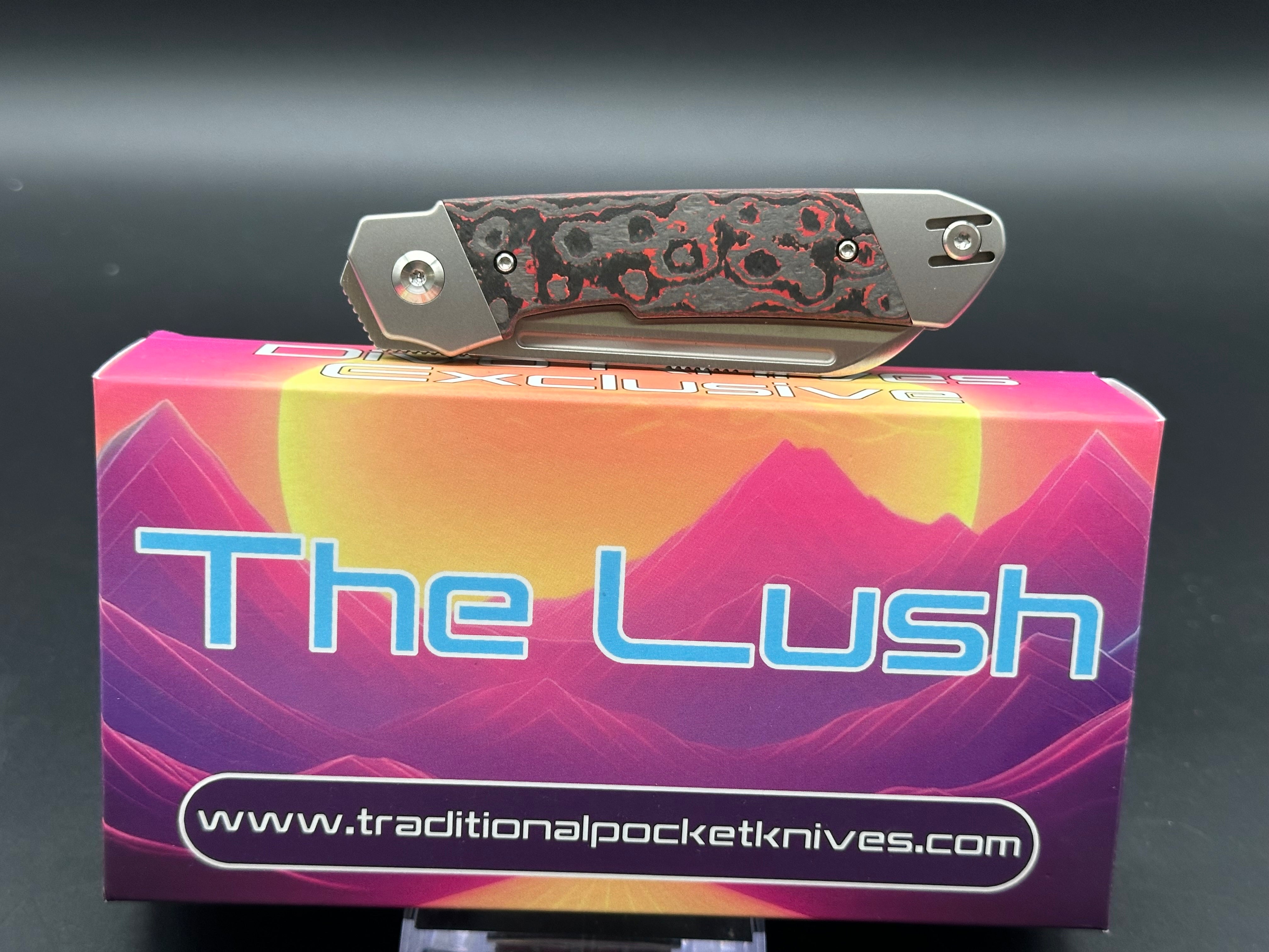 DIVO KNIVES EXCLUSIVE The Lush Fat Carbon Lava Flow Knife - Premium EDC Folding Pocket Knife for Outdoor, Camping, and Everyday Carry
