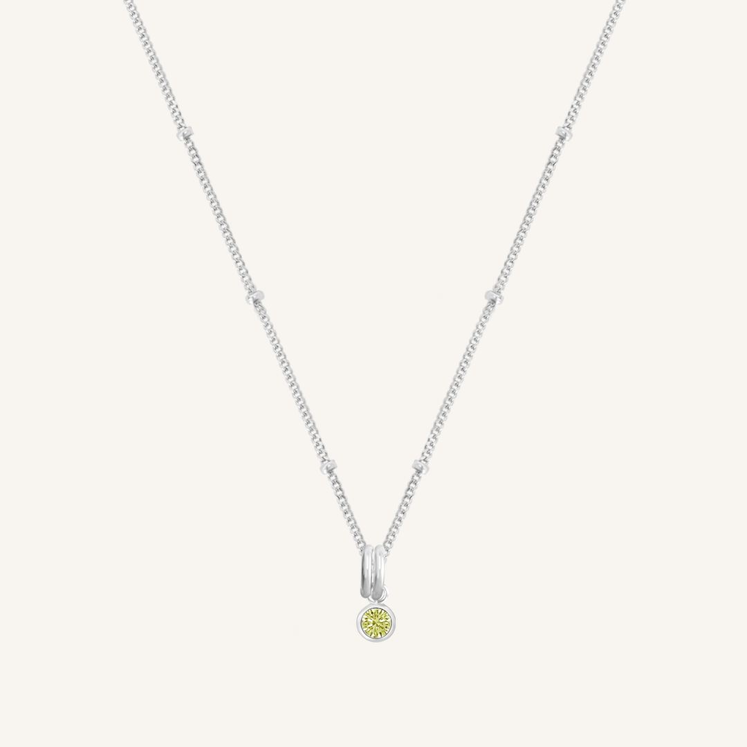 Birthstone Charm Necklace - Personalized Aura Jewelry for Women - Perfect Gift for Birthday, Anniversary & Mother's Day - Elegant Everyday Wear & Special Occasions