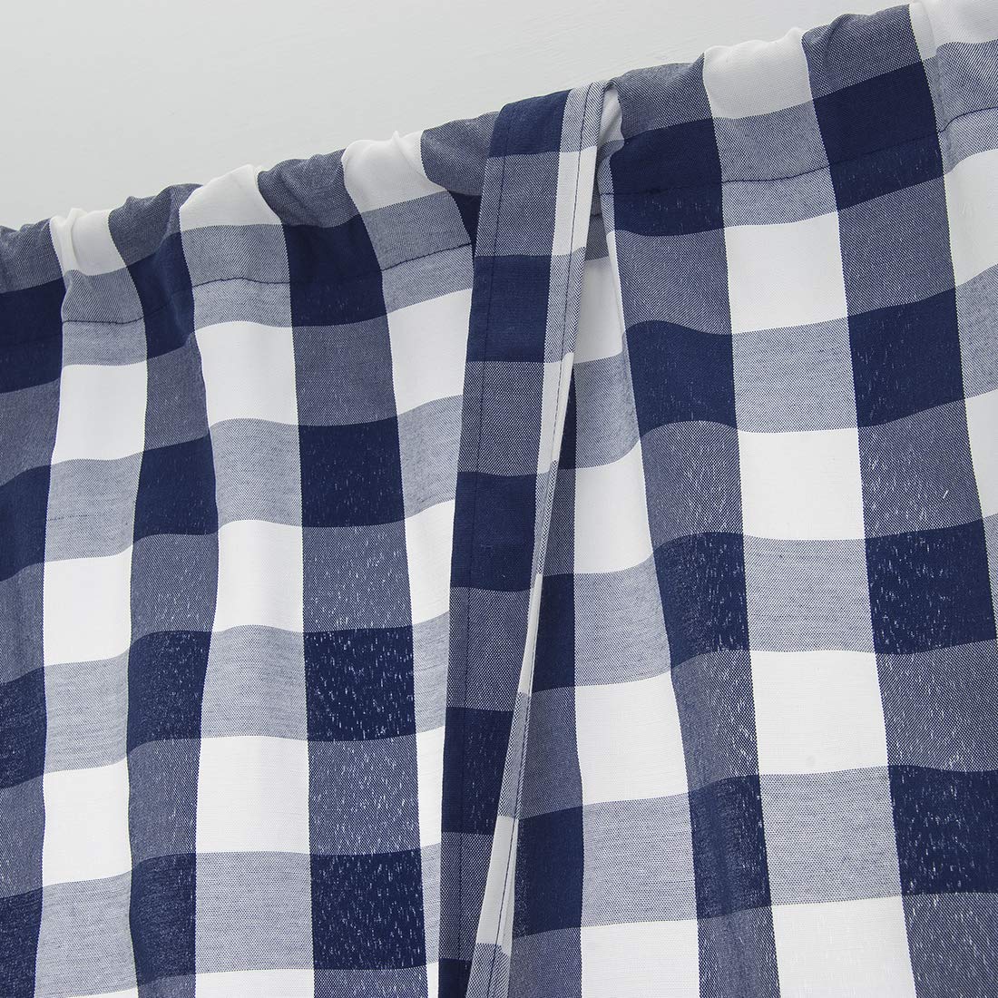 Buffalo Check Plaid Balloon Drape Gingham Shade Tie Up Roman Valance Rod Pocket Classic Window Treatment Semi Blackout Curtains - Farmhouse Kitchen Decor, Small Window Covering, 1 Panel 63