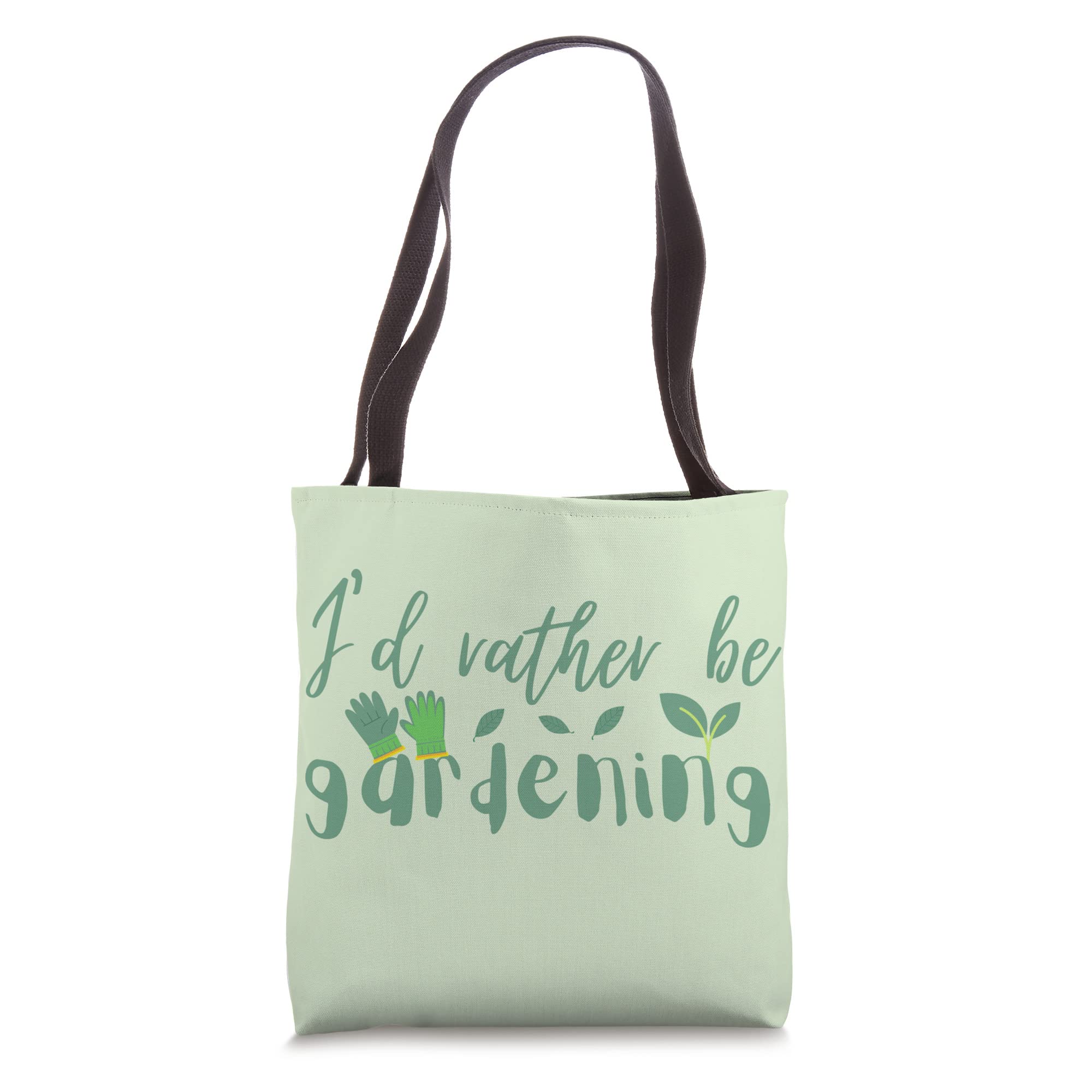 I'd Rather Be Gardening - Love Gardening - Keen Gardener Tote Bag for Women | Durable Canvas Grocery Shopping Bag | Perfect for Farmers Market, Beach & Outdoor Activities