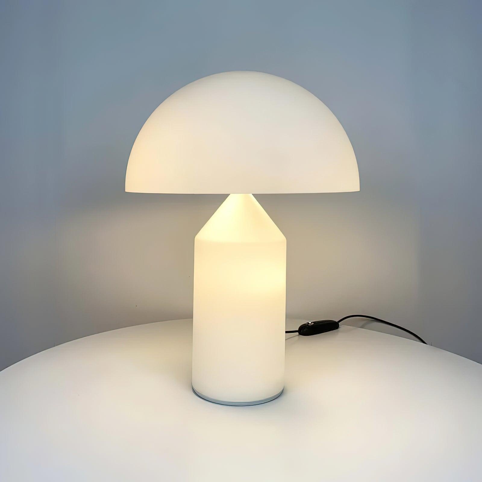 Atollo Glass Table Lamp - Modern LED Nightstand Lamp for Bedroom, Living Room & Office - Elegant Home Decor Lighting