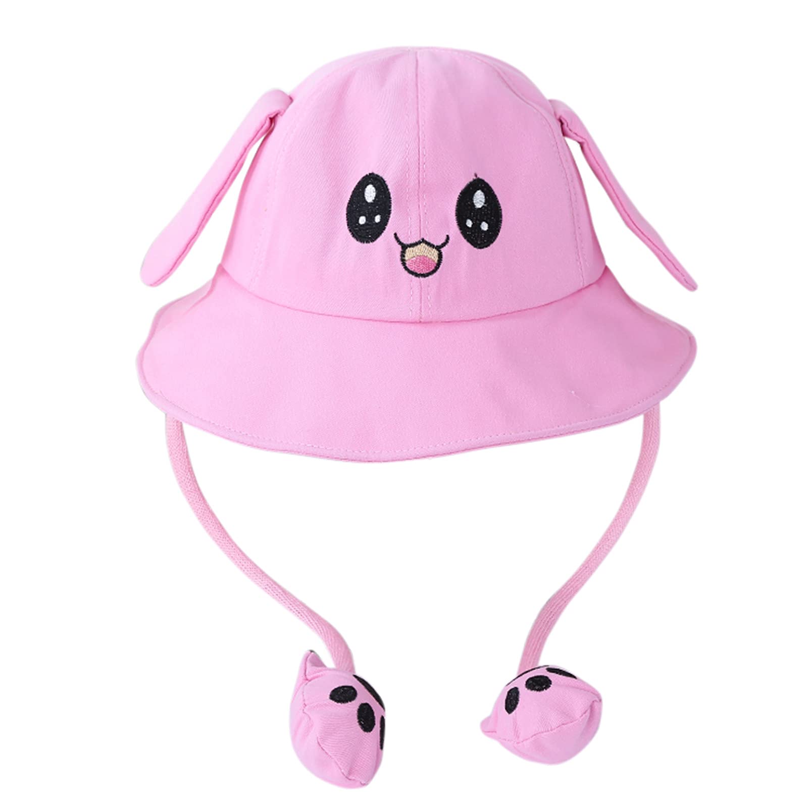 Rabbit Ears Sun Hat for Kids - Adjustable Baby Fisherman Hat with Moving Ears, Breathable Summer Sun Protection for Boys & Girls | Perfect for Beach, Park, and Outdoor Play