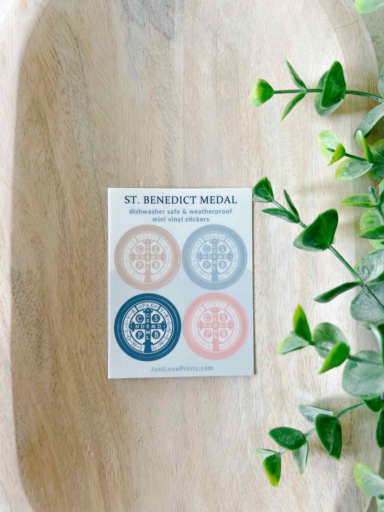St. Benedict Medal Sticker Set - Religious Catholic Protection Decals for Cars, Windows & Notebooks - Ideal for Home Blessing, Spiritual Defense & Faith-Based Decor
