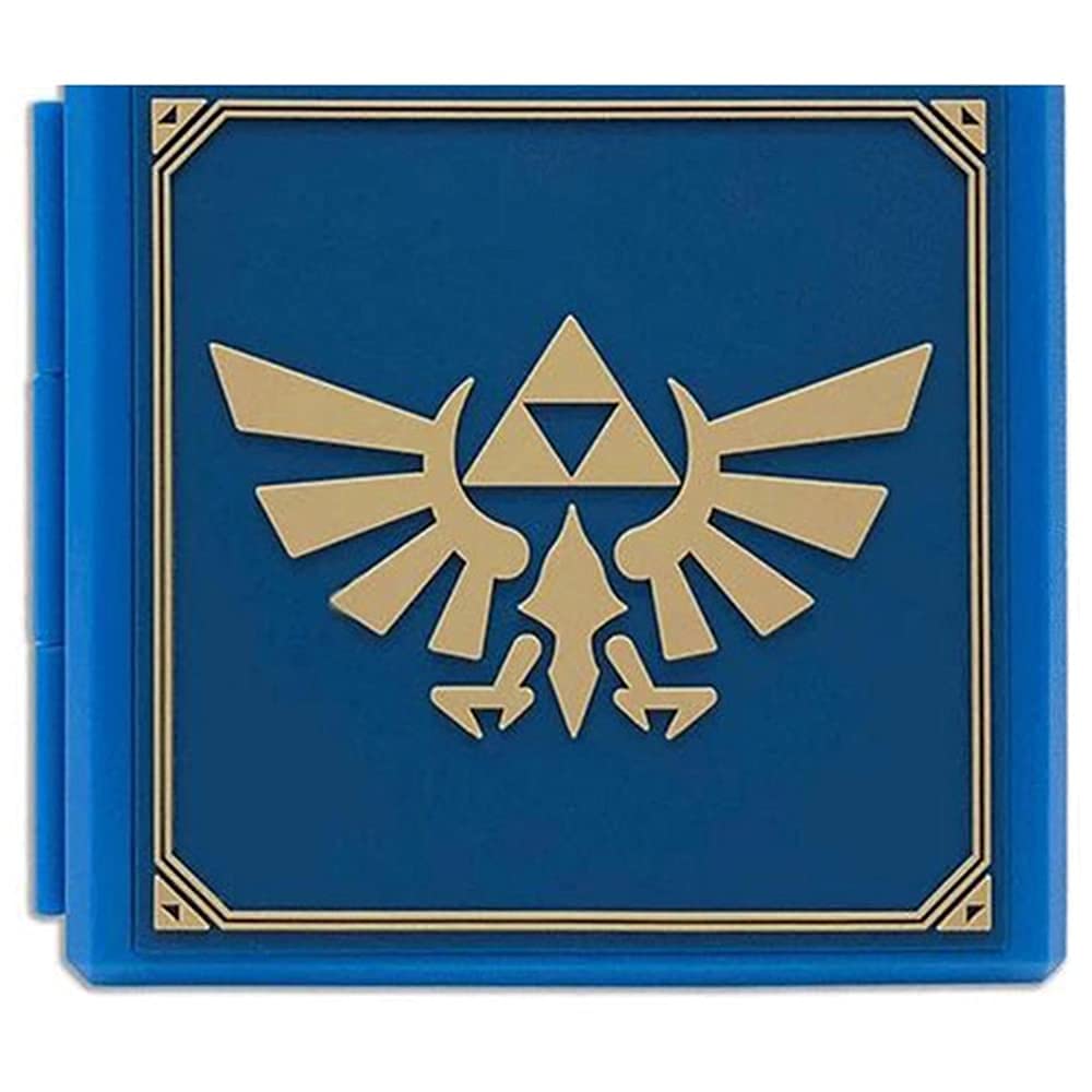 Nintendo Switch Game Case - Slim Portable Hard Shell Protective Cover with Shockproof Design & 10 Game Storage (Z Blue) - Perfect for Travel, Commuting & Gaming On-The-Go