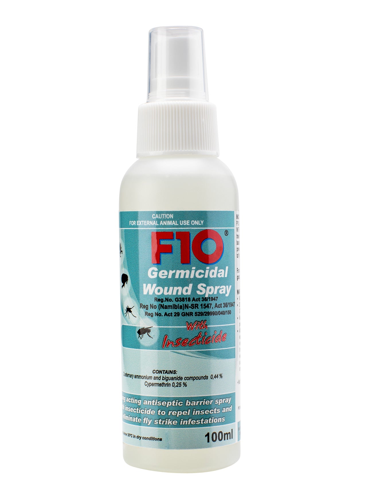 F10 Wound Spray with Insecticide for Dogs - 500ml Veterinary First Aid Solution | Treats Cuts, Scratches & Skin Infections | Ideal for Pet Grooming, Post-Surgery Care & Outdoor Adventures