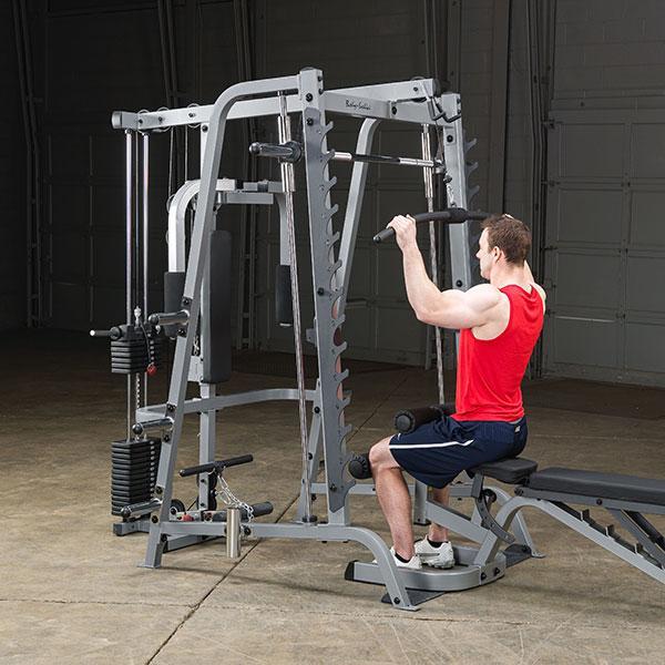 Body Solid Smith Machine Lat Attachment GLA348BS - Heavy Duty Gym Equipment for Home & Commercial Use - Perfect for Strength Training & Muscle Building