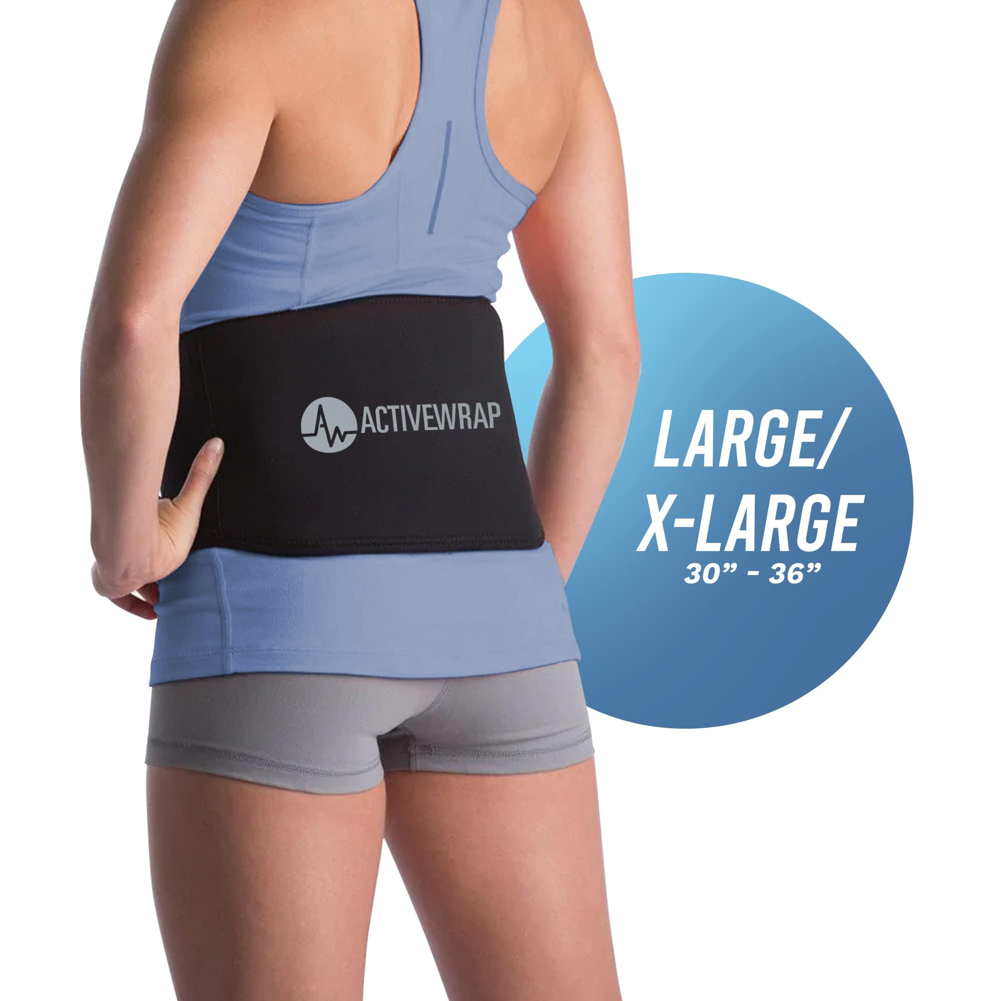 ActiveWrap Reusable Hot & Cold Gel Ice Pack Wrap for Sciatica Pain Relief, Lower Back & Hip Support - Flexible Compression Wrap for Injury Recovery, Post-Surgery, Sports & Workout Comfort