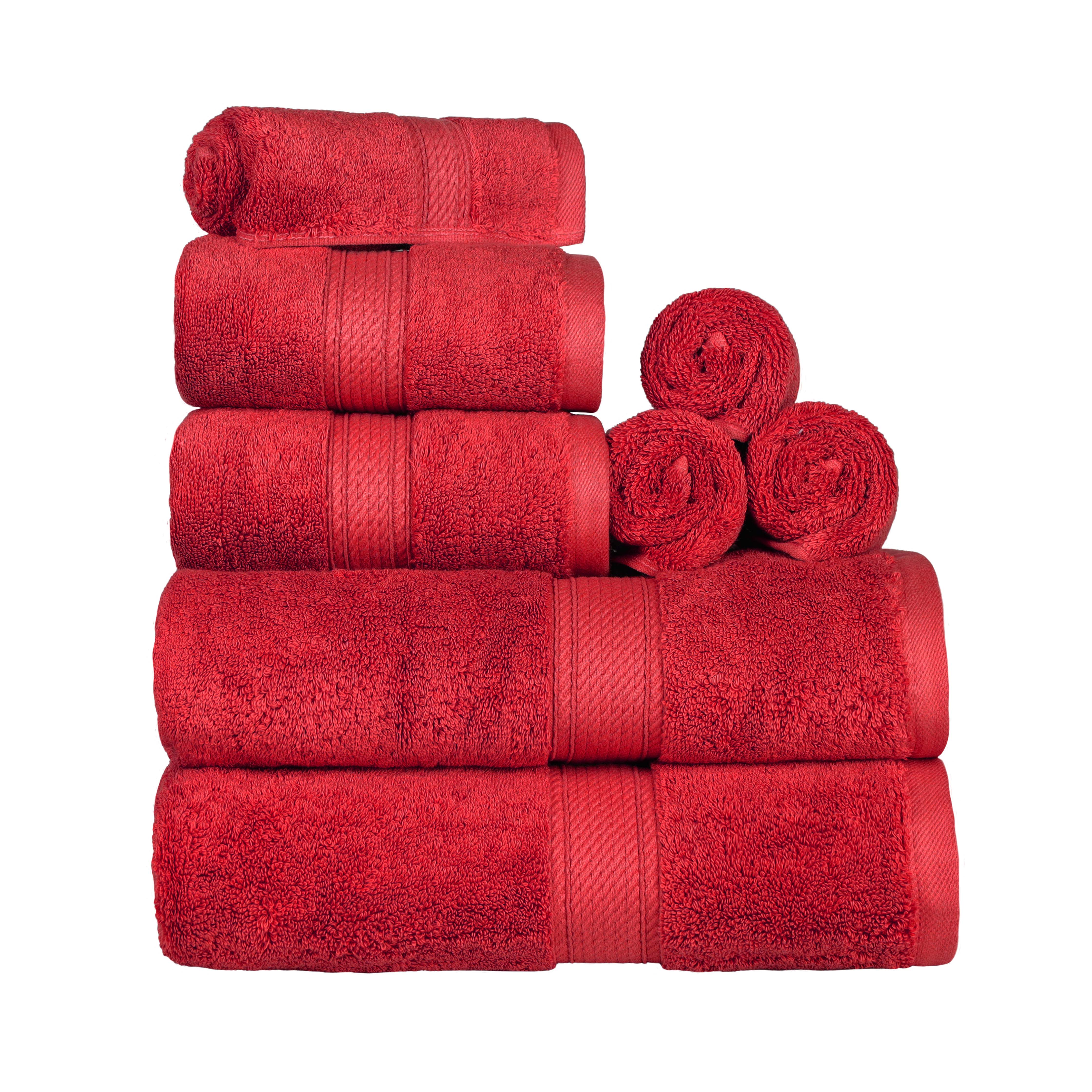 Premium 8-Piece Egyptian Cotton Towel Set - Ultra Soft, Heavyweight & Plush for Bath, Spa & Luxury Home Decor