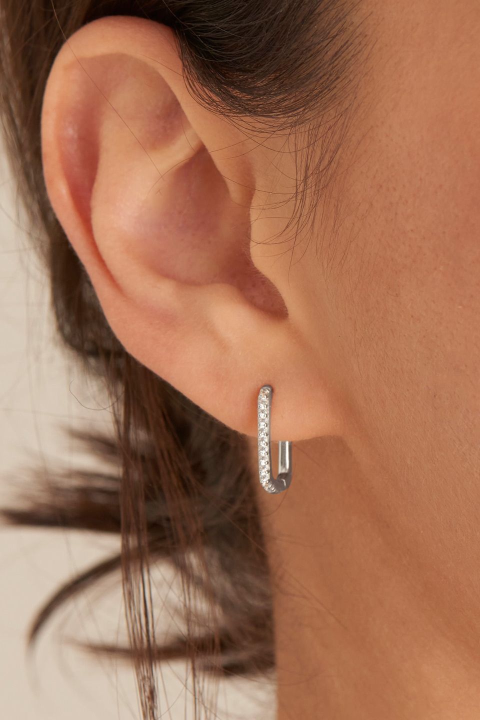 Glam Rock Silver Oval Hoop Earrings for Women - Trendy Punk Gothic Jewelry - Perfect for Concerts, Parties & Everyday Wear