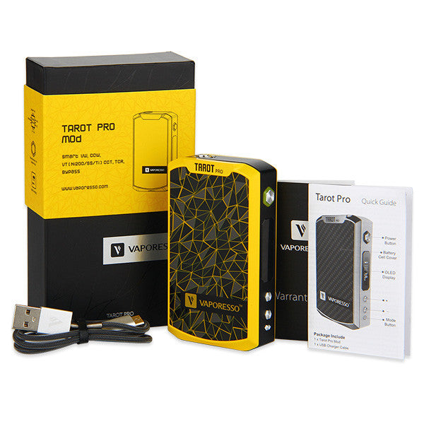 Vaporesso TAROT Pro 160W TC Box Mod Kit with OLED Screen & Dual Battery - Best Vape Mod for Cloud Chasing & Flavor Experience | Perfect for Home Use, Travel & Social Vaping