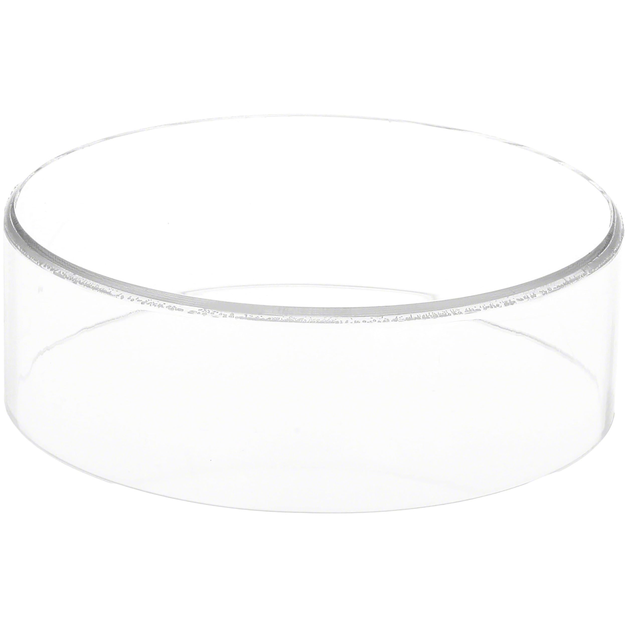 Clear Acrylic Round Cylinder Display Riser Stand - 2 Inch Height x 6 Inch Diameter (6 Pack) - Perfect for Retail Shelves, Countertop Displays, and Cake Stands