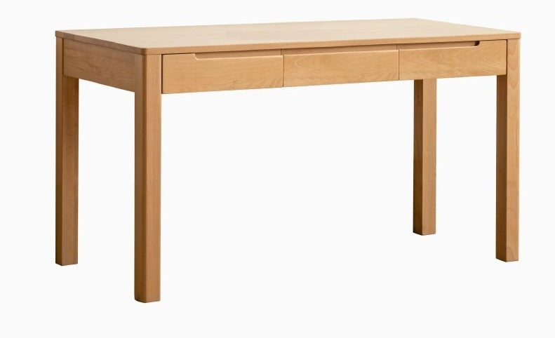 Premium Solid Wood Office Desk - Oak & Beech - Modern Home Office Furniture for Remote Work & Study