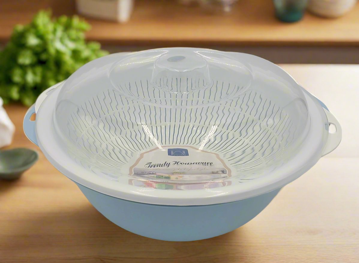 14x6.5 Inch 3-Piece Plastic Colander Set - Extra Large Kitchen Strainer for Pasta, Vegetables & Fruits - Perfect for Cooking, Draining & Washing