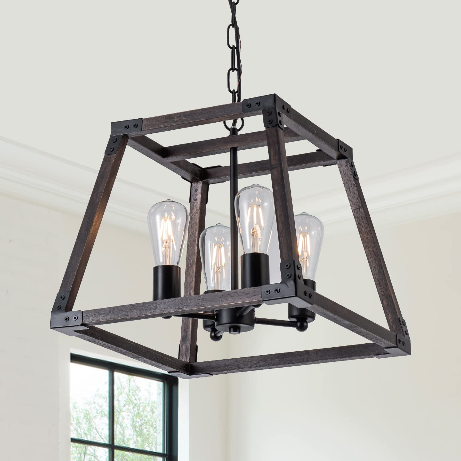 Brfaixla 4-Light Farmhouse Chandelier - 15.87