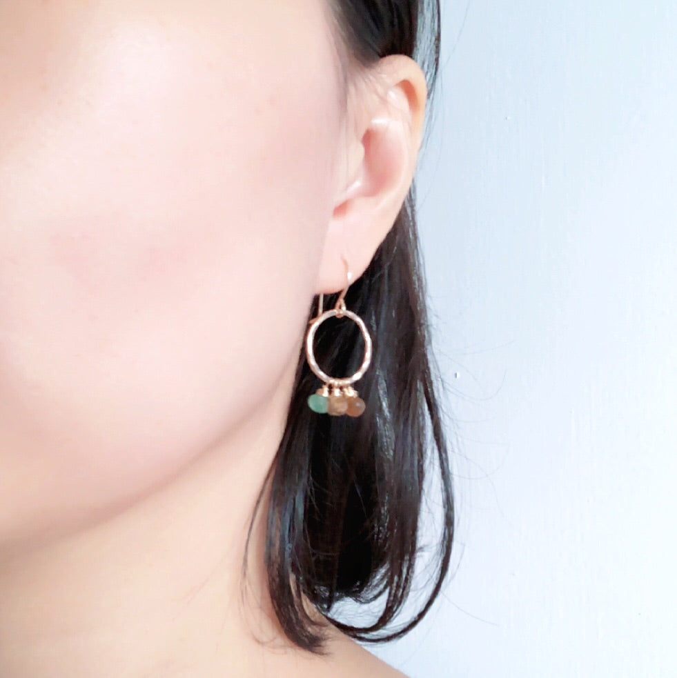 Tourmaline Hoop Earrings for Women - 925 Sterling Silver Dangle Hoops (E525) | Elegant Gift for Birthday, Anniversary, Party & Everyday Wear