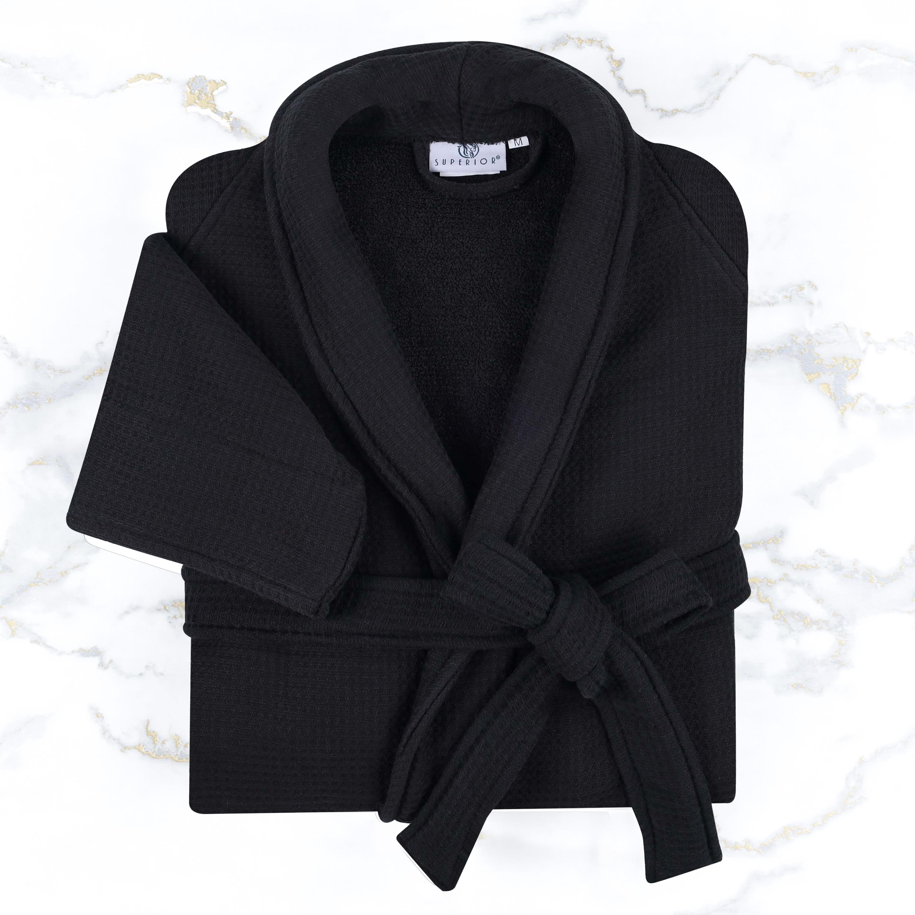 Premium Waffle Weave Cotton Bathrobe - Ultra Soft, Lightweight & Oversized Unisex Robe for Men & Women | Perfect for Spa, Lounge & Post-Shower Comfort