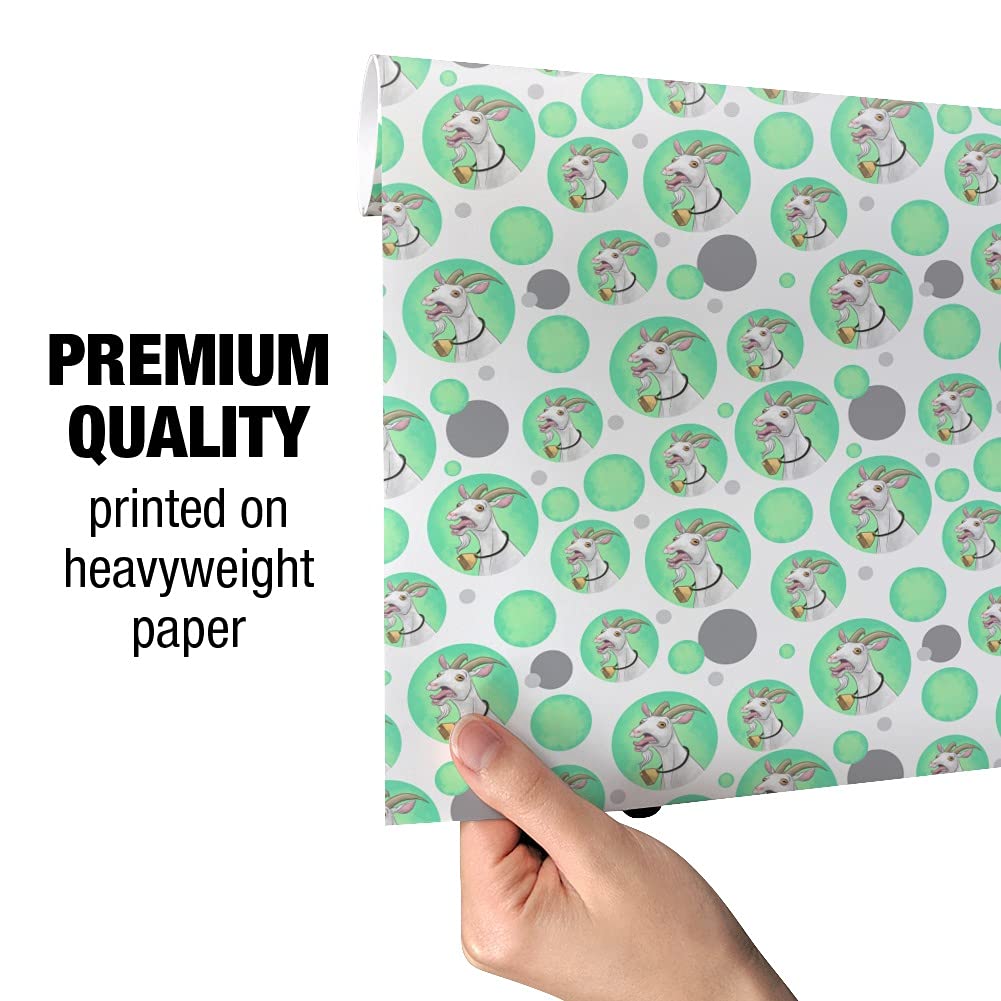 Screaming Goat Gift Wrap Paper Roll - Funny Christmas Wrapping Paper for Gifts, Parties & Holiday Decorations | GRAPHICS & MORE