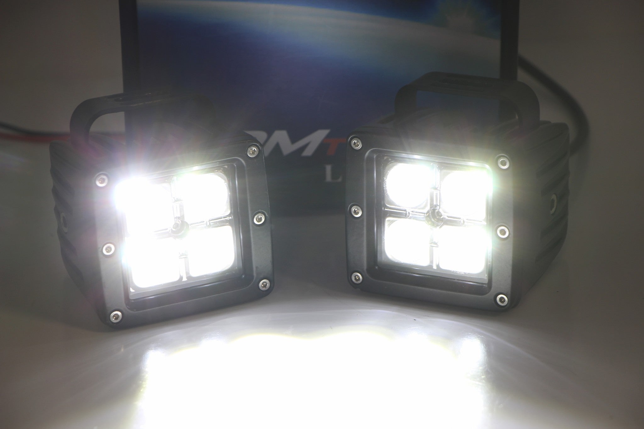 40W CREE Cubic LED Fog Lights with Mounting Bracket, Bezel & Wiring Kit - Compatible with 2012-2015 Toyota Tacoma | Off-Road, Night Driving & Foggy Weather Use