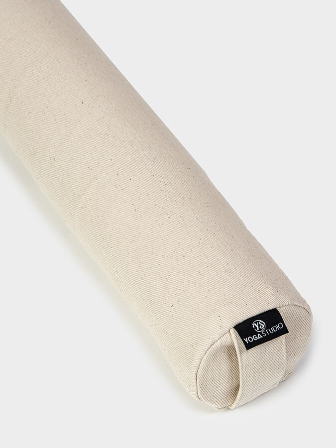 Organic Cotton Yoga Bolster for Spine Alignment - Slim Design for Comfort & Support - Perfect for Yoga Studios, Home Practice, and Meditation