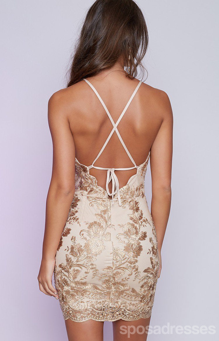 Sparkly Gold Applique Halter Backless Homecoming Dress - Elegant Prom & Party Gown for Women, Perfect for Dances, Formals & Special Occasions
