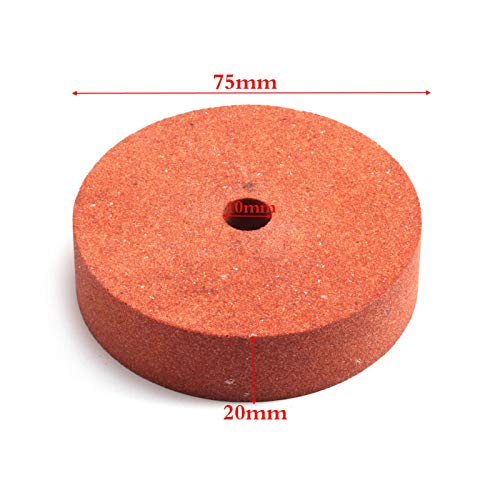 3 Inch Polishing Grinding Stone Wheels 80 Grit - Replacement Bench Grinder Wheels for Metal, Wood & DIY Projects - Perfect for Sharpening, Deburring & Surface Finishing