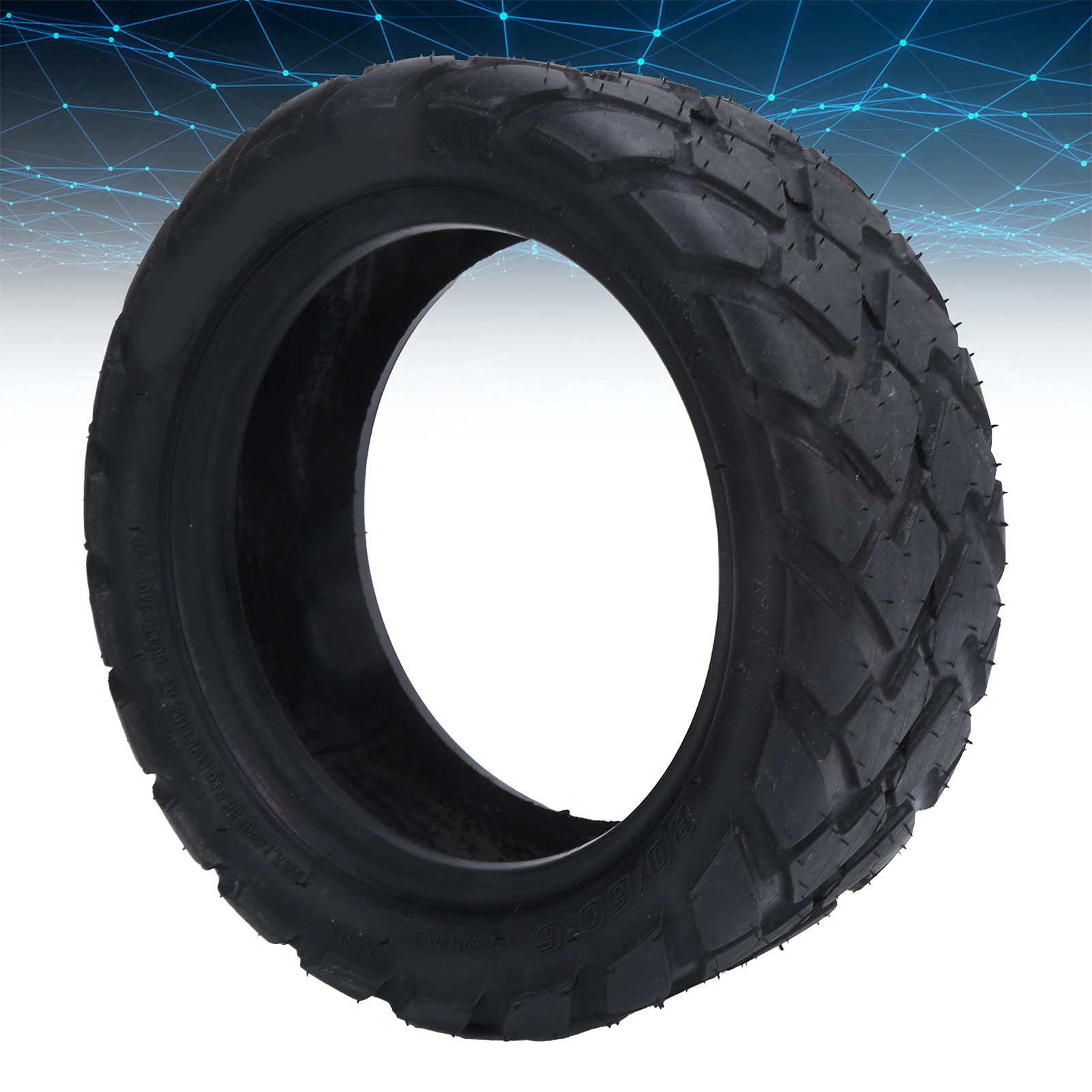 80/60-6 Vacuum Tubeless Rubber Tire - Replacement for Electric Scooters, Go Karts & ATVs | Durable, Puncture-Proof Design for Urban Commuting & Off-Road Adventures