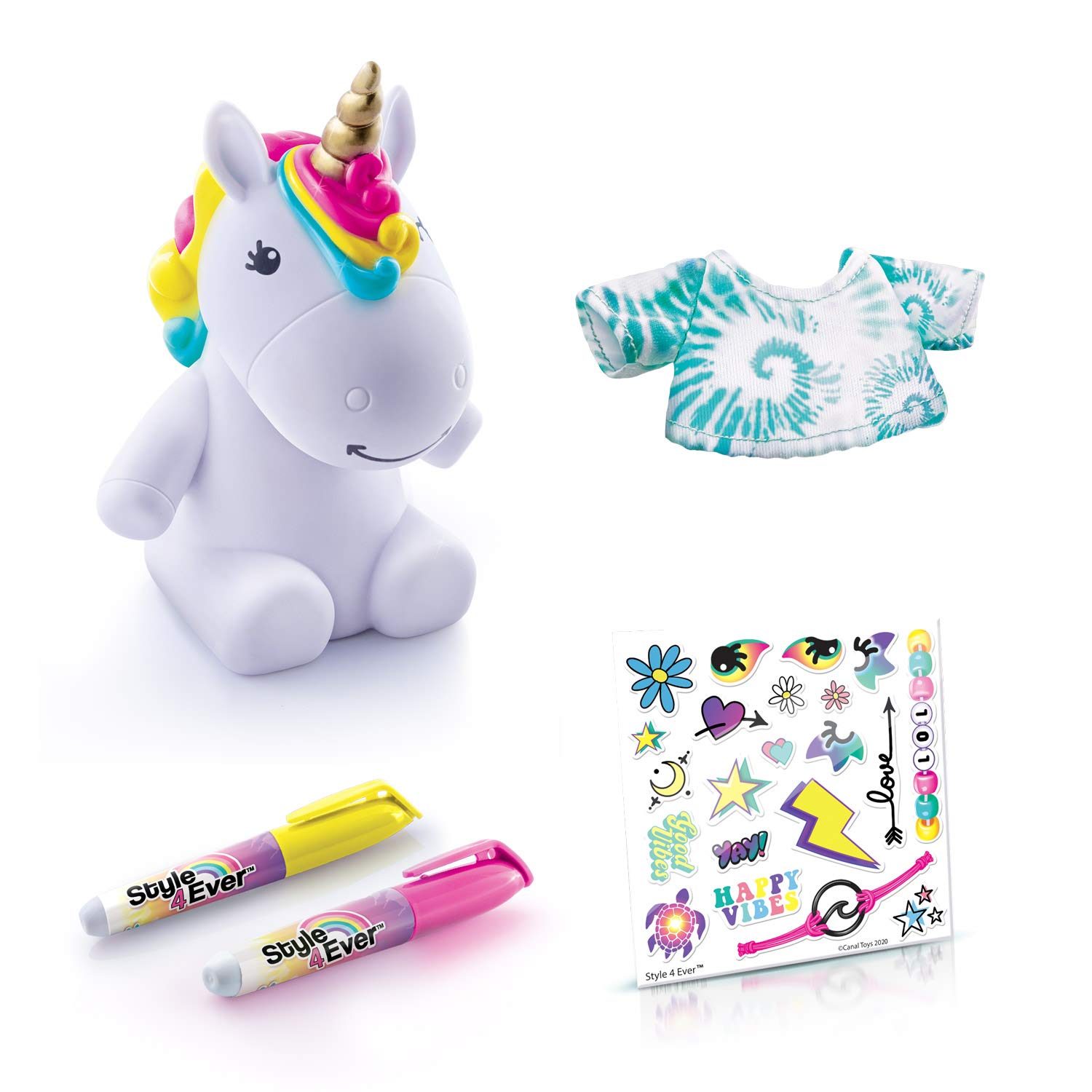 Canal Toys Unicorn Tie Dye Decorating Kit for Kids - DIY Arts and Crafts Activity for Birthday Parties & Creative Play