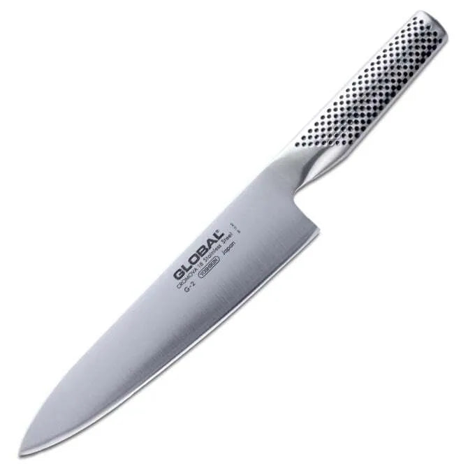 Premium Global Chef's Knife - 8 Inch Professional Kitchen Knife for Slicing, Dicing & Chopping - High Carbon Stainless Steel Blade with Ergonomic Handle - Perfect for Home Cooks & Professional Chefs