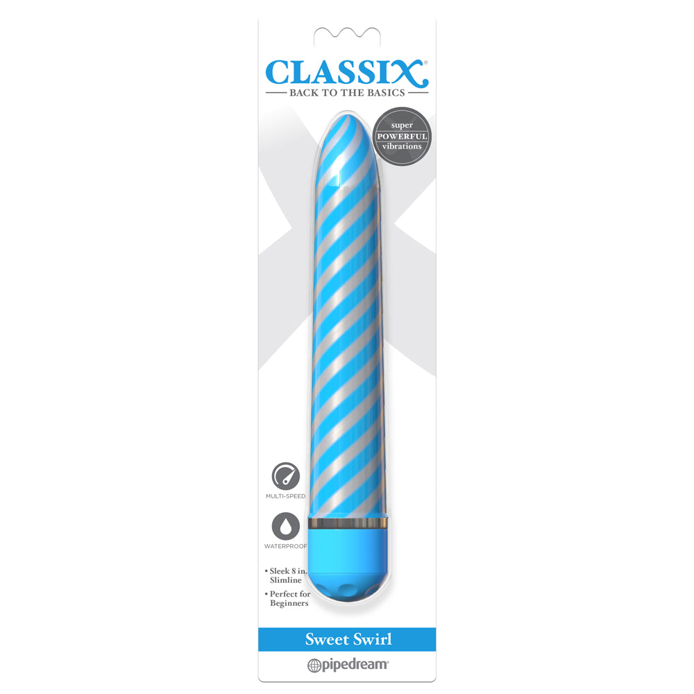 Classix Sweet Swirl 8-Speed Rechargeable Vibrator for Women - Powerful G-Spot & Clitoral Stimulation - Waterproof Adult Toy for Couples & Solo Play