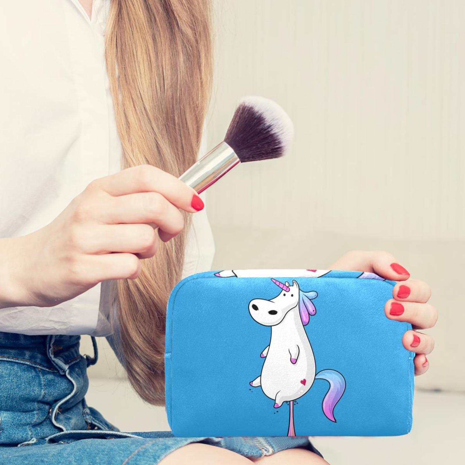 **Unicorn Travel Toiletry Bag - Portable Cosmetic Organizer for Makeup & Toiletries | Perfect for Vacations, Gym, and Daily Use**