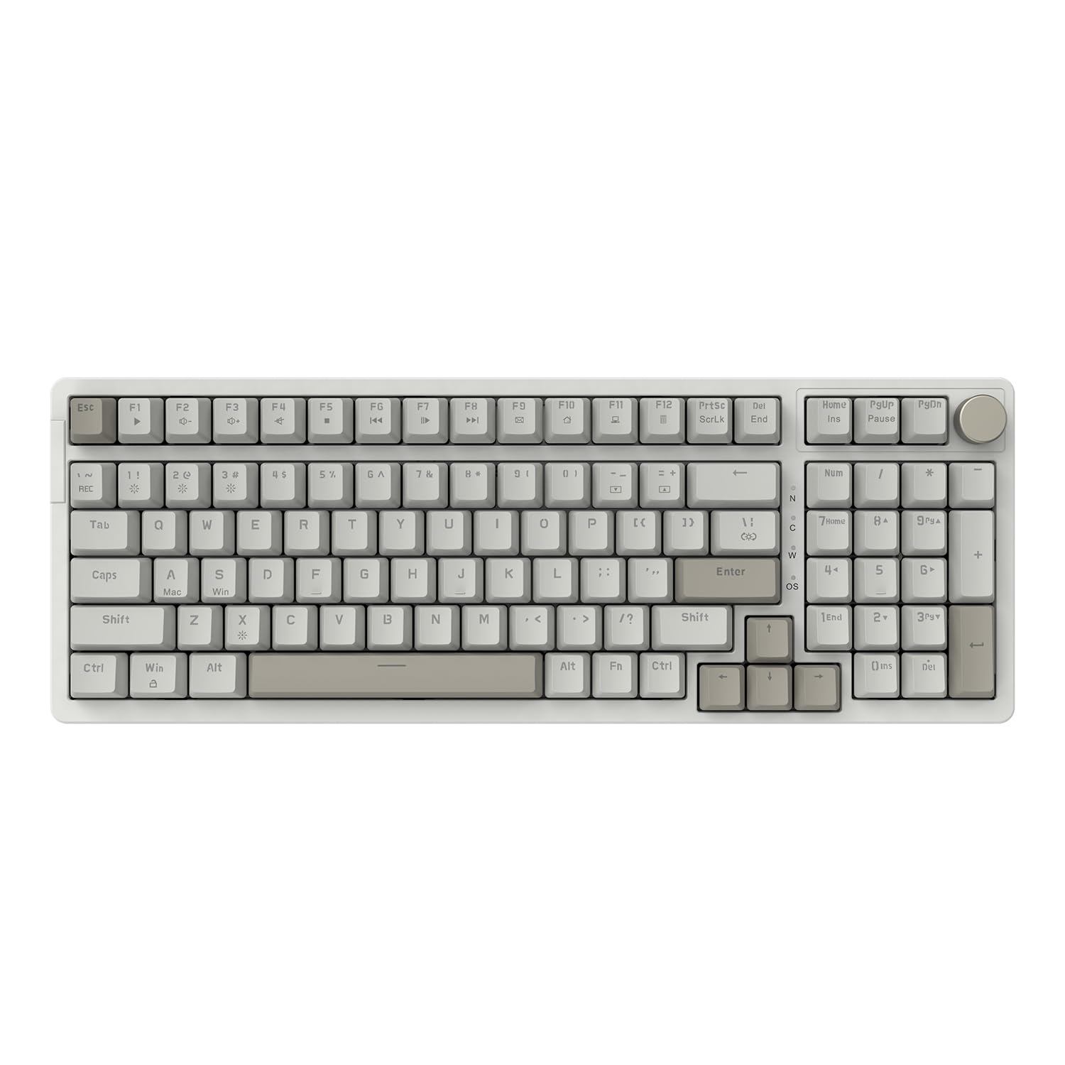 AK992 Retro Wired Mechanical Gaming Keyboard - 98 Keys, Hot-Swappable Red Switches, Blue Backlit for PC Gaming & Office Work