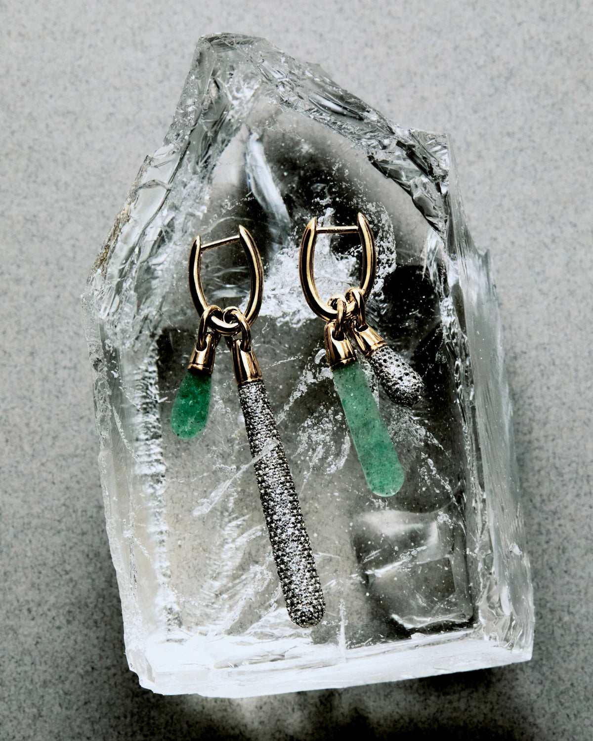 GRID FESTIVE Pavé Supreme Jupiter Single Hoop Earrings - Elegant Dangle Earrings for Women, Perfect for Parties, Weddings & Special Occasions