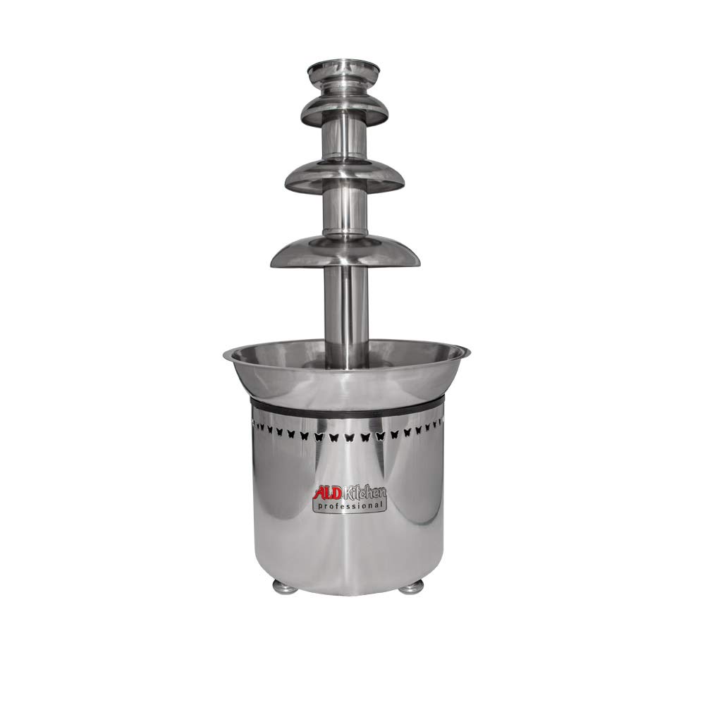 ALDKitchen 4-Tier Chocolate Fountain with Manual Control - Chocolate Waterfall & Fondue Fountain for Parties, Weddings, and Events
