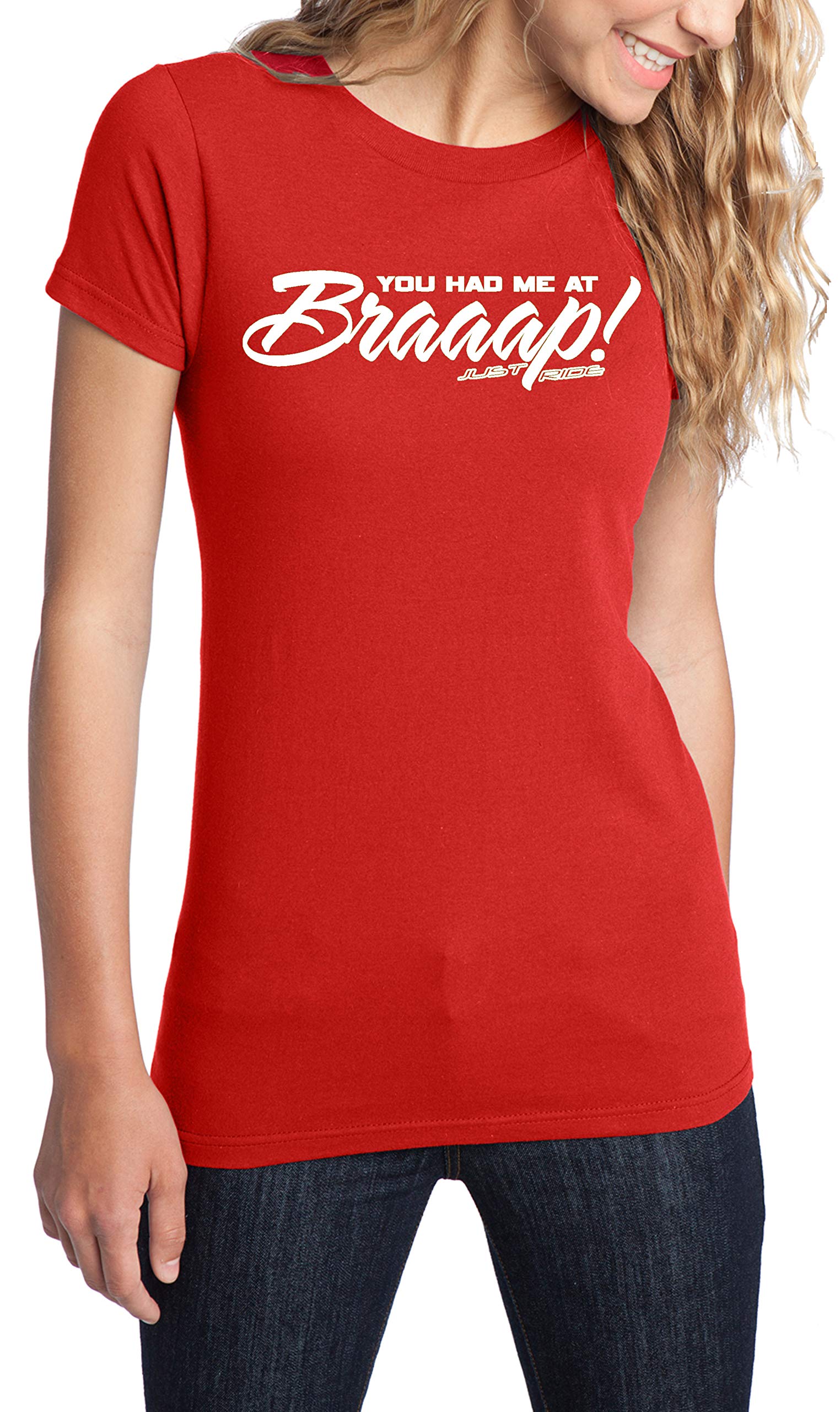 Custom Personalized Motocross T-Shirt - Red Braaap Design | Dirt Bike Racing Apparel for Riders & Fans