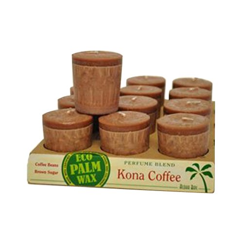 Aloha Bay Kona Coffee Scented Votive Candles - 2 Ounce Pack of 6 for Relaxation, Meditation & Home Decor
