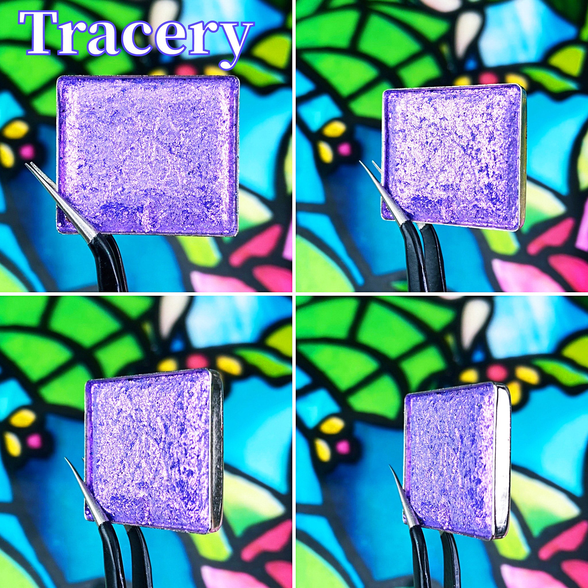 Tracery Glitter Multichrome Eyeshadow Palette - Long Lasting Pigmented Makeup for Party, Halloween & Special Occasions