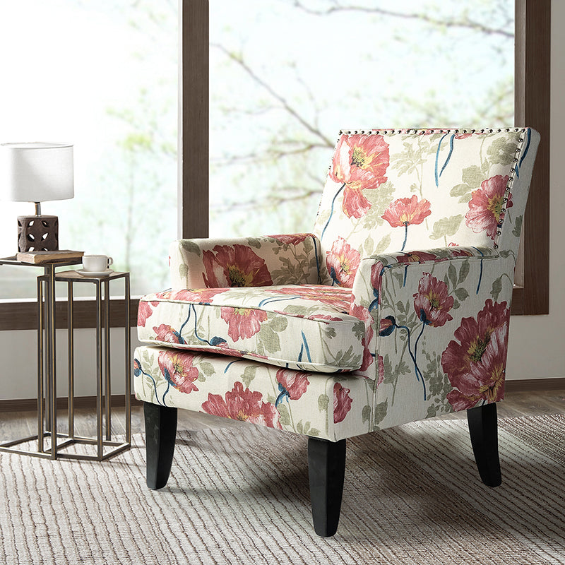 Bradley Armchair - Modern Accent Chair for Living Room, Bedroom & Office - Comfortable Upholstered Lounge Chair with Sturdy Wooden Legs - Perfect for Relaxing, Reading & Decorating Your Home