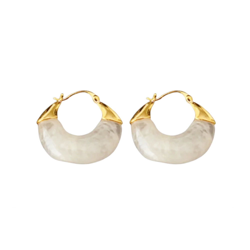 Amelia Gold Hoop Earrings for Women - 14K Gold Plated Dainty Huggie Hoops - Perfect for Everyday Wear, Parties & Gifts