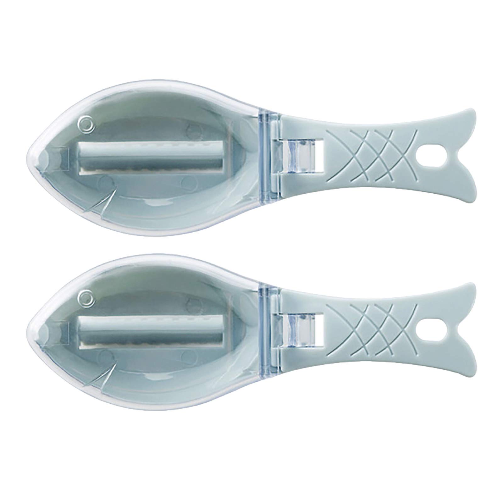 Stainless Steel Corn Peeler & Fish Scaler Combo - Blue Kitchen Tool for Efficient Corn on the Cob Prep and Fish Scaling, Perfect for Home Cooking and Outdoor BBQ