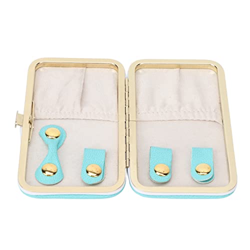 Portable Travel Jewelry Organizer Box for Women - Compact Jewelry Storage Case with Secure Buckle for Rings, Necklaces, Bracelets & Earrings - Perfect for Vacation, Business Trips & Daily Use (Green)