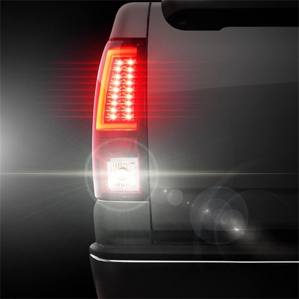 2003-2006 Chevy Silverado 1500/2500 LED Tail Lights Pair - V2 Red Clear (Part# 5081926) | Durable Replacement for Improved Visibility & Style | Perfect for Night Driving & Custom Truck Upgrades
