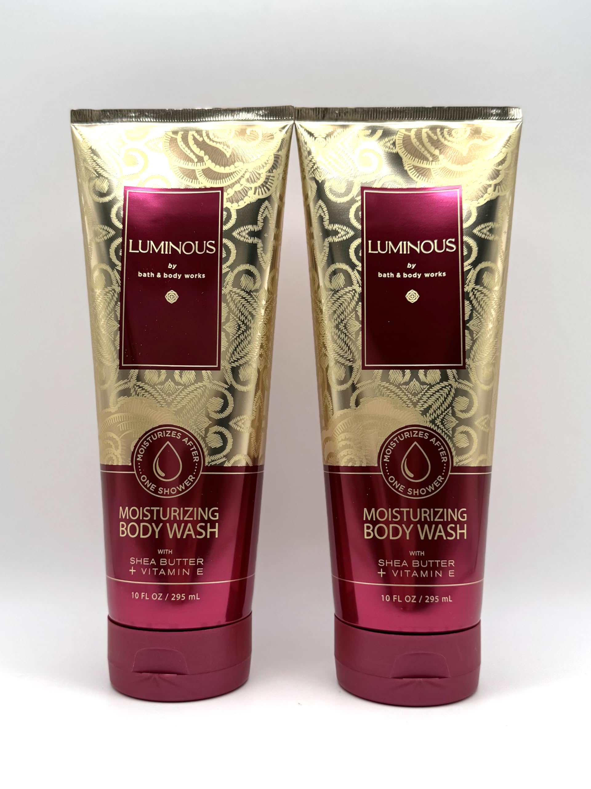 Luminous Moisturizing Body Wash with Shea Butter & Vitamin E - Hydrating & Nourishing Shower Gel for Dry Skin - Bath & Body Works 10 fl oz (2-Pack) - Perfect for Daily Shower Routine & Spa-Like Experience at Home