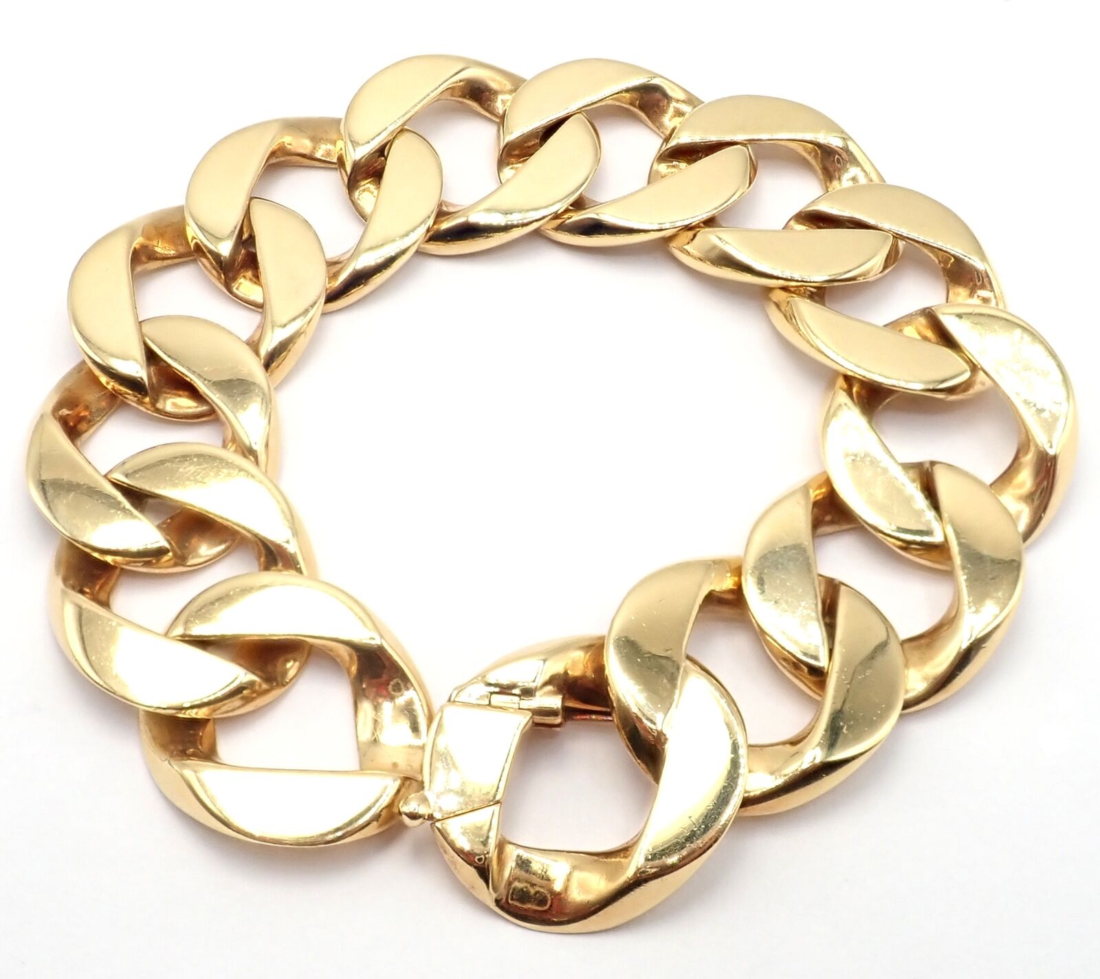 Authentic Vintage Tiffany & Co 18k Yellow Gold Heavy Curb Link Bracelet - Luxury Jewelry Gift for Women, Perfect for Weddings & Special Occasions