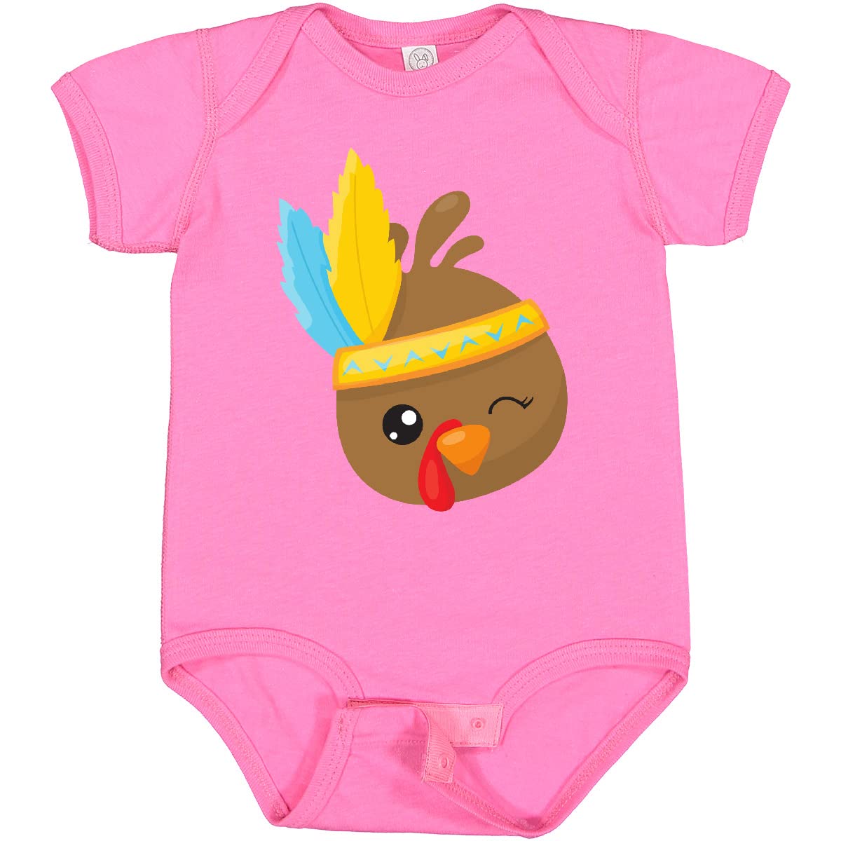 Inktastic Thanksgiving Turkey Brown Turkey Feathers Baby Bodysuit - Cute Holiday Outfit for Infants & Toddlers - Perfect for Family Gatherings, Photo Shoots & Thanksgiving Celebrations