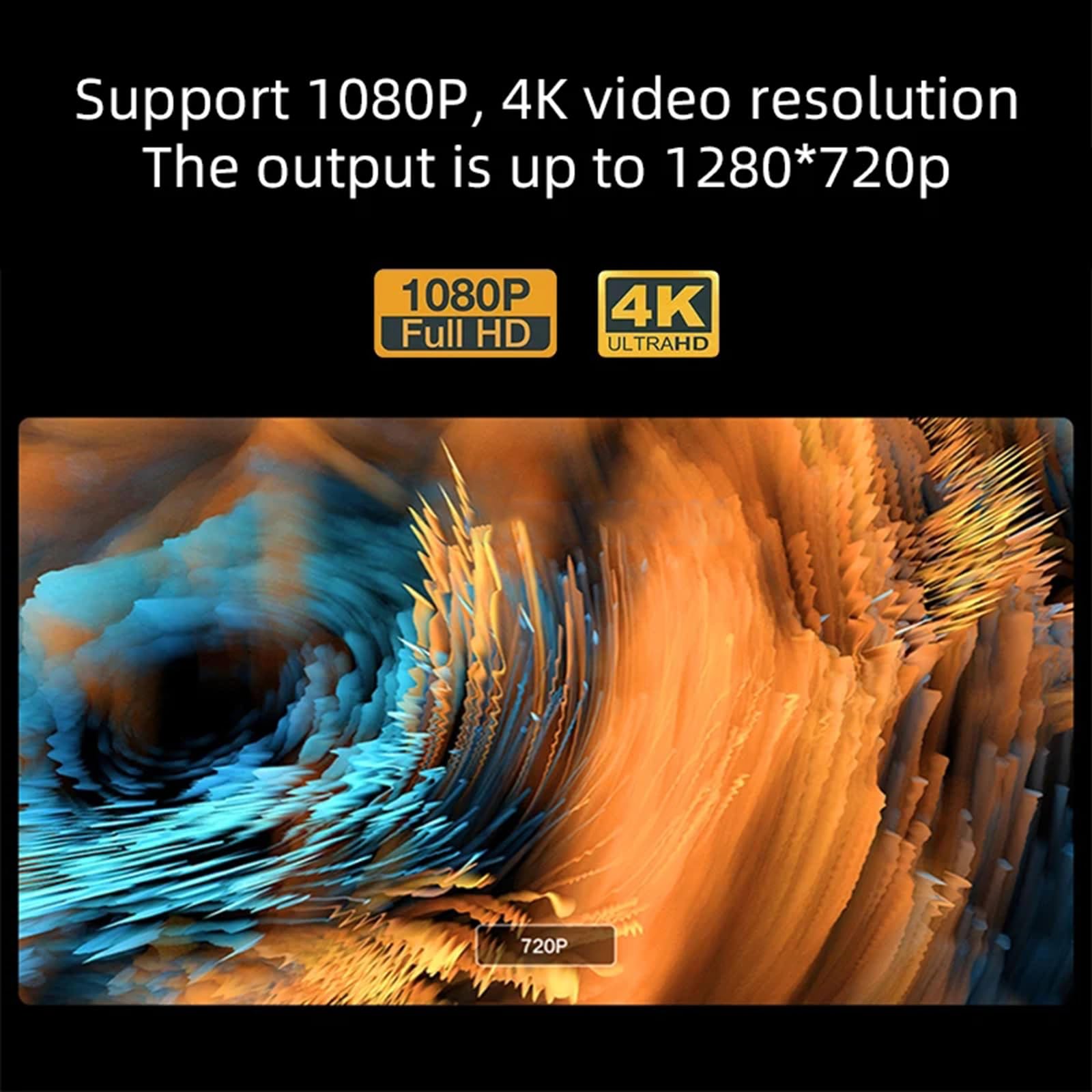 Mini Projector with Smart TV Sync - 4K LED Movie Projector, Portable WiFi Bluetooth Full HD 1080P Support for Android Phone - Perfect for Home Cinema, Travel, Camping & Outdoor Movie Nights