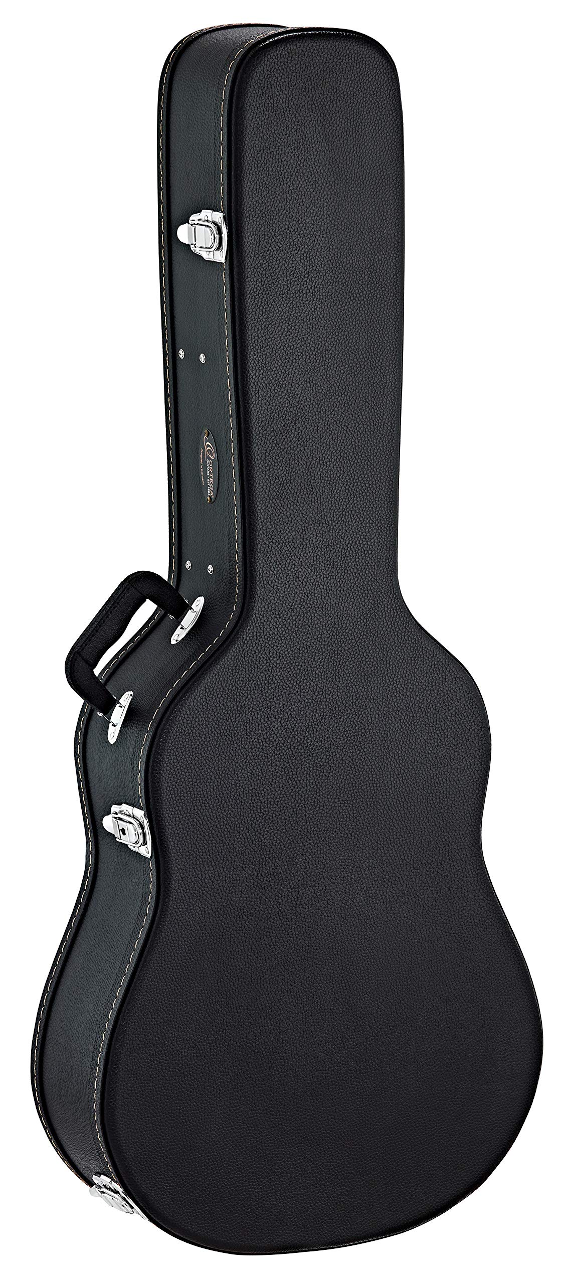 **Ortega Full Size Classical Guitar Hardshell Case - 15mm Velvet Padding, Black with Chrome Hardware (OCCSTD) | Durable Protection for Acoustic & Classical Guitars - Perfect for Travel, Storage & Performances**
