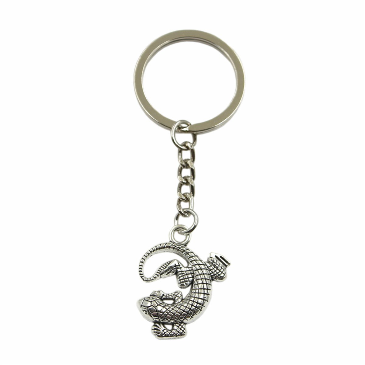 Handmade Metal Gecko Lizard Keychain - 31x24mm Unique Fashion Accessory for Car Keys, Party Favors & Gifts | Perfect for Outdoor Enthusiasts, Reptile Lovers & Keychain Collectors
