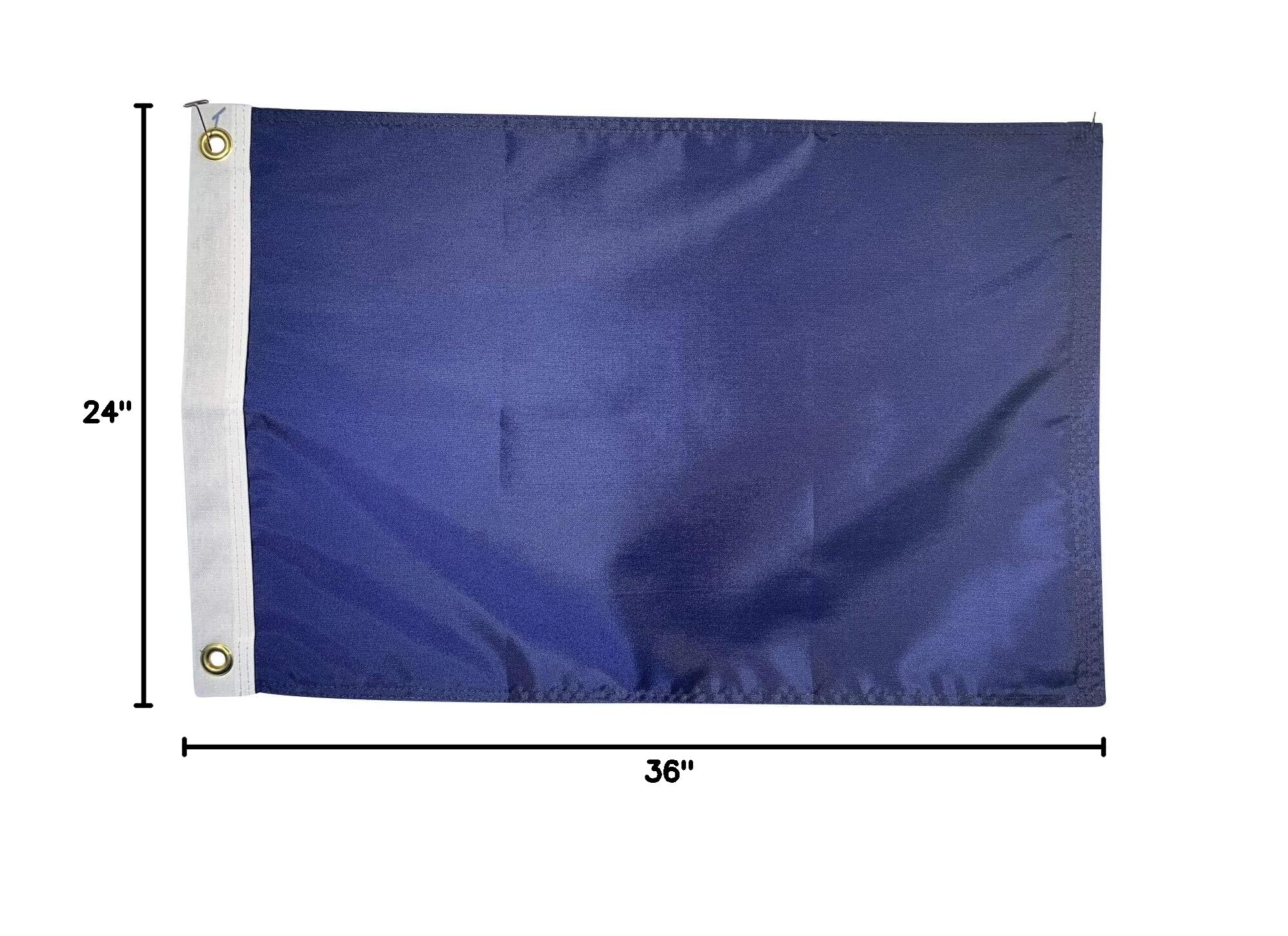 Set of 25 Blank Old Glory Blue Nylon Flags - 2x3 Feet American Made Patriotic Decorative Flags for Parades, Events & Home Decor
